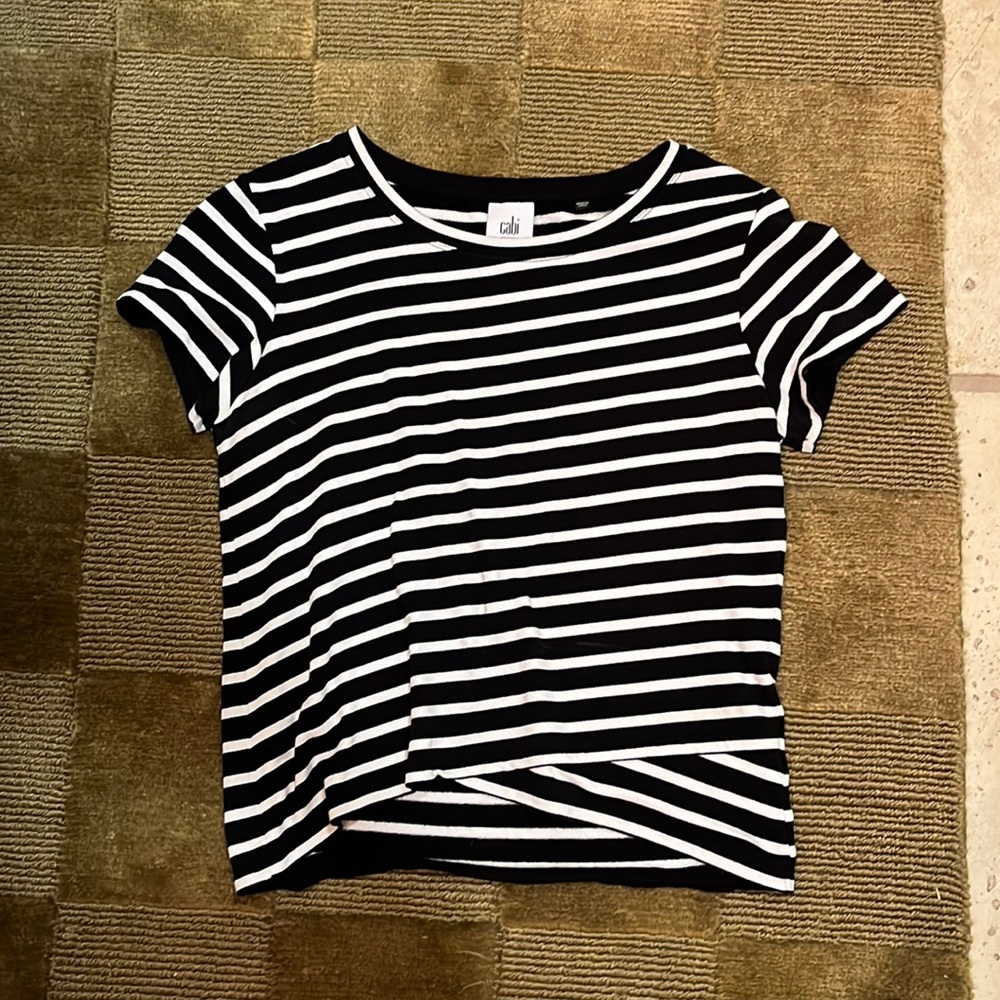 Black and white striped Cabi shirt
